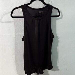 ZYIA Black Mesh Tank Top